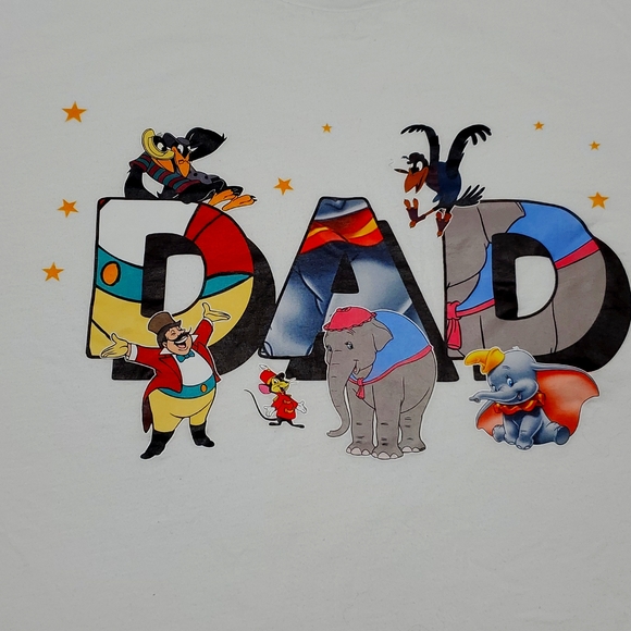 Dad Tee Shirt Size 2X  Dumbo Heckle And Jeckle Bella Canvas - Picture 1 of 4